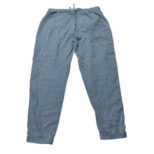 Patagonia Island Hemp Beach Blue Striped Casual Jogger Pants Womens Size Small